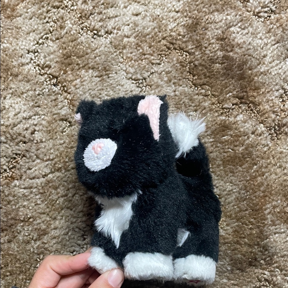 american girl cat licorice plush black & white tuxedo toy posable toy 6'' Fdx09